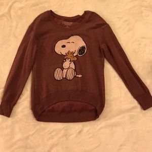 Maroon Snoopy sweatshirt